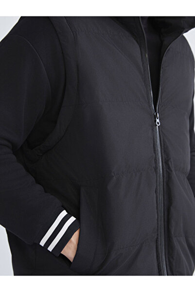 LC Waikiki Black Detachable Sleeve Men's Puffer Jacket