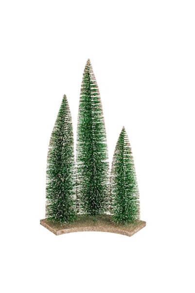 OEM Decorațiune de Crăciun, brad artificial, sclipici bej șampanie, 26x8x47cm
