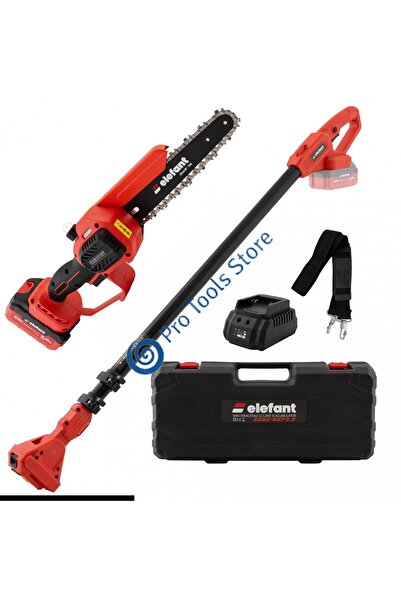 elefant Mini chainsaw set 8" (20 cm) with 2.5 m extension, 20V 4Ah battery and charger