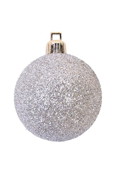 OEM Set de 12 globuri de Crăciun argintii, 5 cm