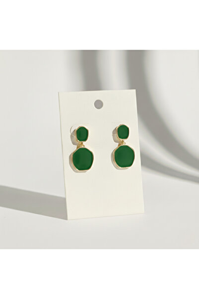 Candy Nuveria Mineli Sallantılı Altın Kaplama Küpe