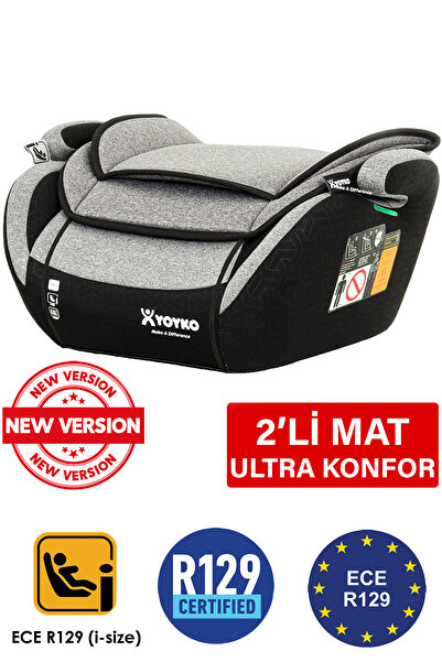Yoyko Make A Difference Yoyko 15-36 Kg Oto Koltuğu Yükseltici i-Size Premium Booster Gri