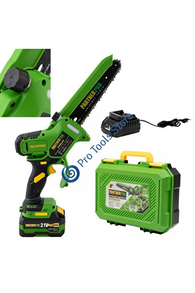 PartnerPro PPBS-84 Mini Chain Saw with Battery, PARTNERPRO, Brushless, 21V/4Ah, Load Indicator