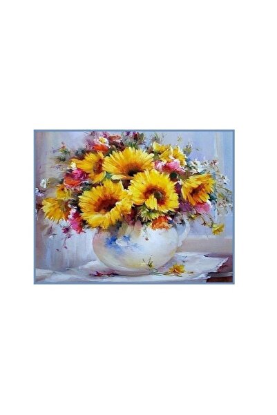 MATTELOT TOYS Paint by numbers set, Sunflower in vase, Picture 40 x 50 cm