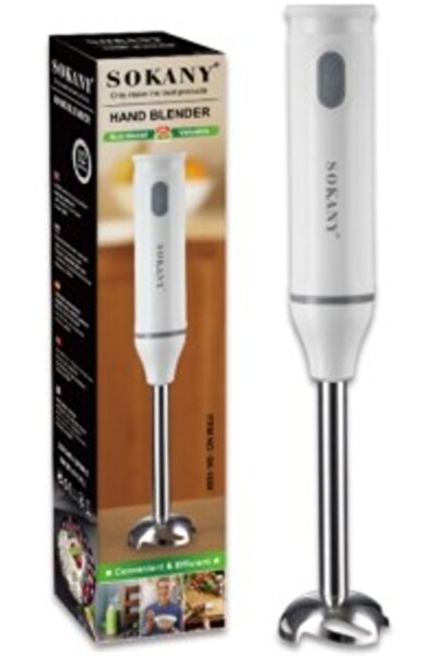 SOKANY خلاط يدوي بشفرة من الفولاذ المقاوم للصدأ SK-1809 بقوة 200 واط (أبيض)