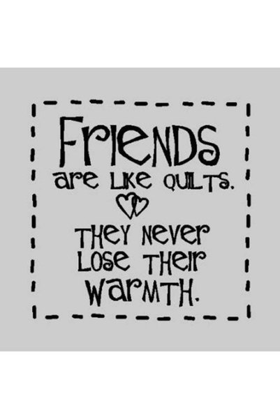 Generic Friends Are Like Quilts Wall Sticker Black 80x80cm