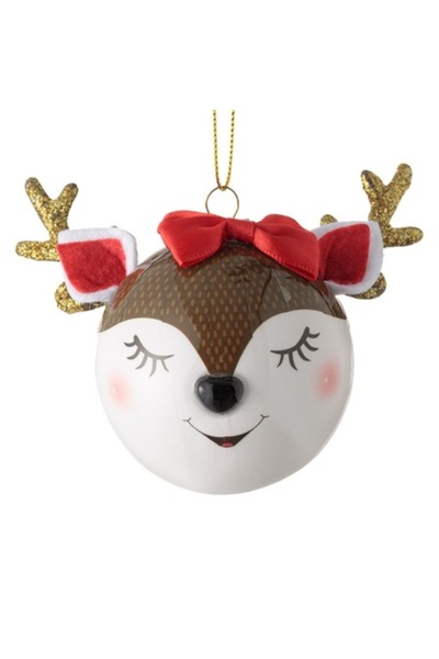 OEM Glob de Crăciun cu model de reni, 7,5 cm