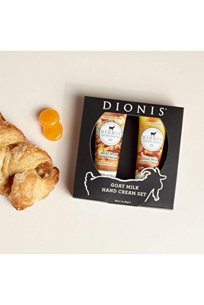 Dionis مجموعة كريم اليدين بحليب الماعز بنكهة التفاح الدافئ والبترسكوتش عبوة م...