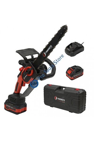 yamamoto YBS-124 12" Cordless Mini Chainsaw with 20V/4Ah Battery & Charger, 6200 rpm, Brushless