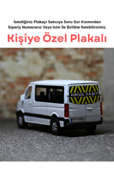 bebeym Mercedes Sprinter Okul Taşıtı Metal Araba - Oyuncak Okul Taşıtı