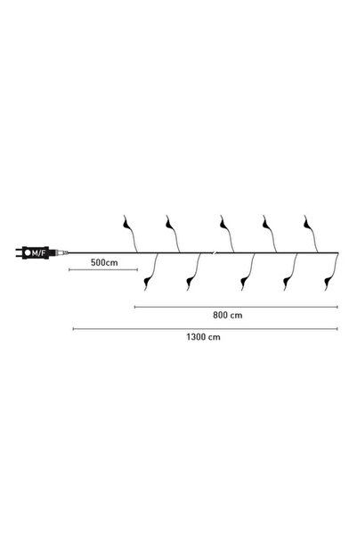 OEM Lighting Installation with 400 Warm White or Multicolor Bulbs, LED type, Programs, 8m