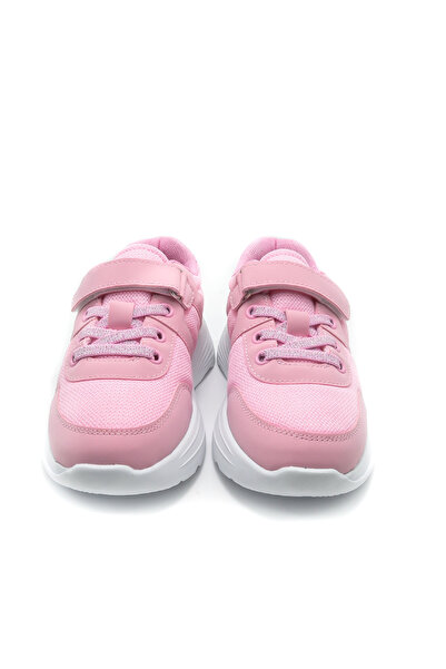 KU&PA SHOES Atoma Pink Kids Children Unisex Sneaker Leather-Look Casual Sports Shoes Lace-Up Velcro Kp-7003