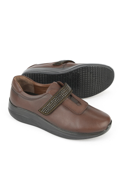 Ziya , Women's Genuine Leather Comfort Shoes 15355Z2417 Brown