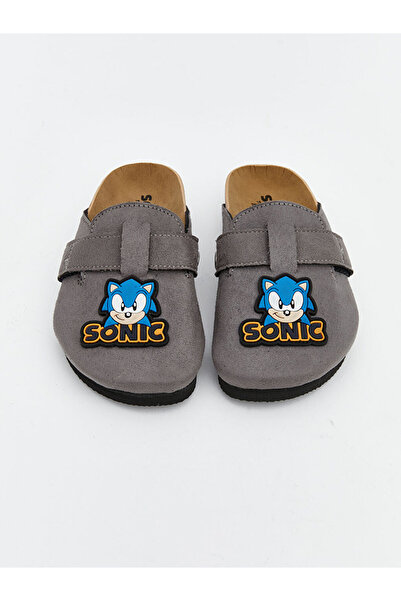 LC Waikiki Gray Printed Boy's Slippers