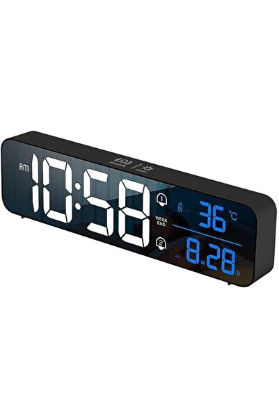 AyrStore LED Aynalı Dereceli 2400mAh Dijital Duvar Masa Saati