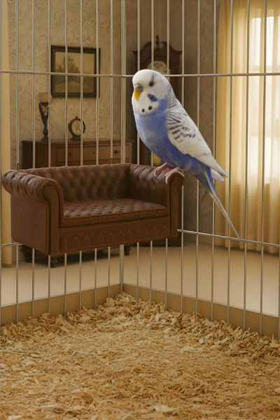 MD×JOA Kuş Tünek ⚗ Kuş Kafesi için Dekoratif Koltuk Şeklinde Kuş Tünegi ⚗ Renk Seçenegi Mevcut.