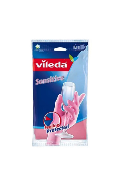 Other Vileda Sensitive Gloves, Medium, Pink