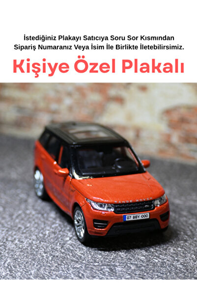 bebeym Range Rover Sport Metal Oyuncak Araba - Kişiye Özel Plakalı Range Rove...