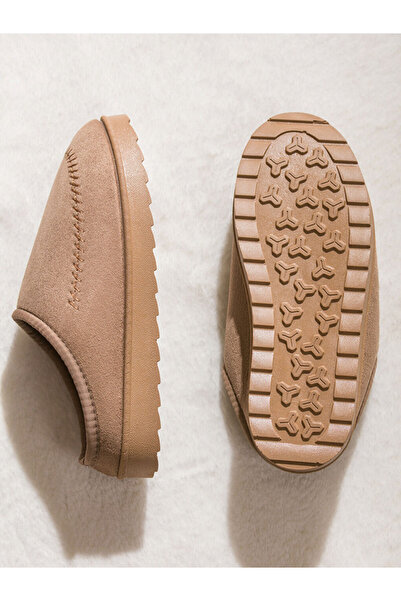 LC Waikiki Brown Fur Men's House Slippers