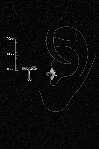 ömay takı Kızılderili Güneşi 316l Cerrahi Çelik Tragus Helix piercing