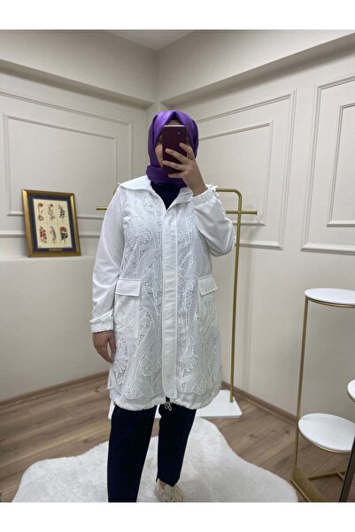 BEİAZ Fuat Gürşen Dantel Detaylı Kap