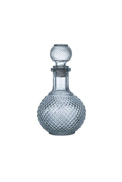 OEM Liqueur bottle, round shape with diamond pattern, 500 ml, transparent