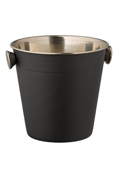 OEM Matte black stainless steel ice bucket ø12.5x12cm