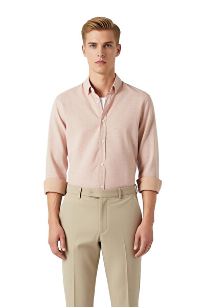 PayBuy Men's Relaxed Fit Long Sleeve Woven Shirt Design Offering Everyday Elegance and Comfort Durable