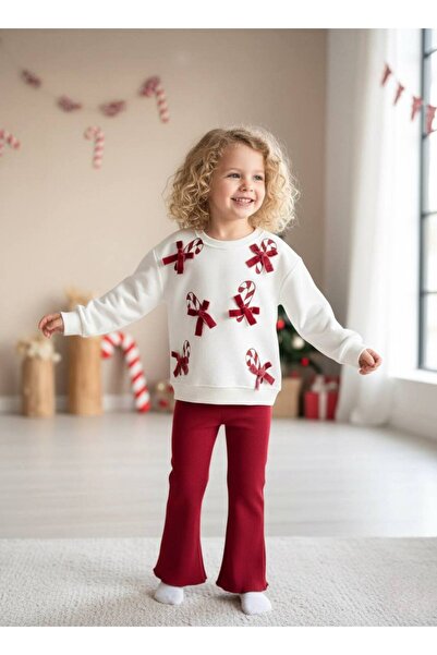 sobekidstore kız cocuk alt-üst pamuklu takım fiyonk detaylı