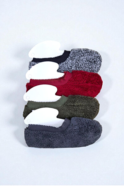 Ollero 4 Pairs of Plush Ballerina Home Sleeping Socks for Women