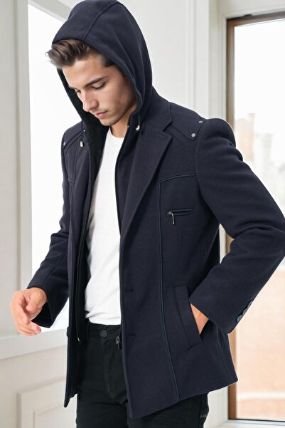 Dewberry K9532 ERKEK KABAN-LACİVERT