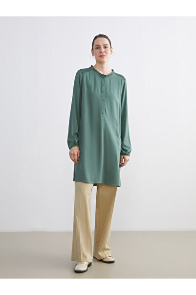 LC Waikiki Ruffled Stand Collar Women's Tunic