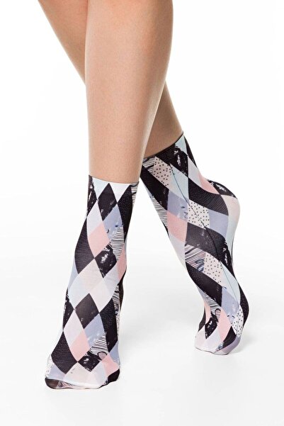 Conte Elegant Șosete amuzante cu imprimeu cu romburi, Conte Fantasy 100 - Mul...
