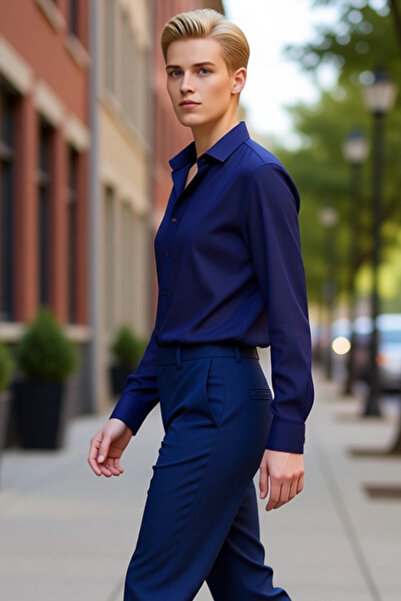 PayBuy Men's Regular Fit Cotton Linen Look Epaulet Detail Long Sleeve Shirt Functional Stylish