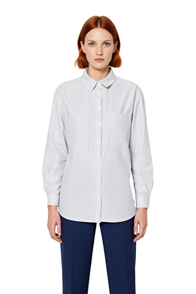 PayBuy Women's Striped Woven Oversized Shirt Functional Durable Quality Comfortable Aesthetic Casual