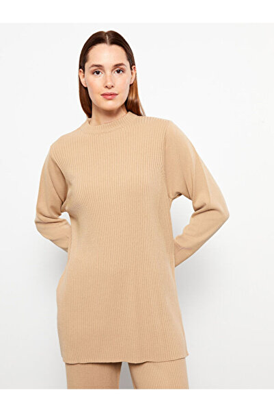 LC Waikiki Crew Neck Plain Long Sleeve Women's Knitwear Tunic