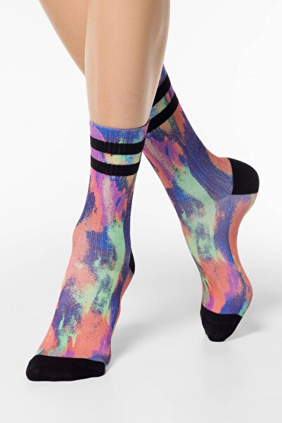 Conte Elegant Șosete amuzante din bumbac cu model în culori neon, Conte Fanta...