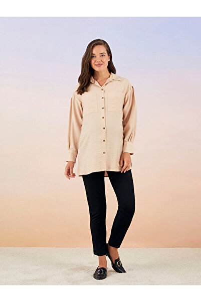 LC Waikiki Plain Long Sleeve Maternity Shirt Tunic