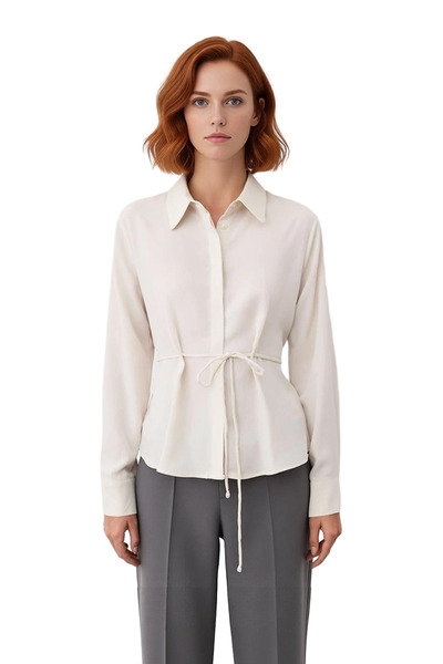 PayBuy Women's Tie-Up Detailed Textured Transparent Shirt Special Design to Complement Your Stylish Look Sports