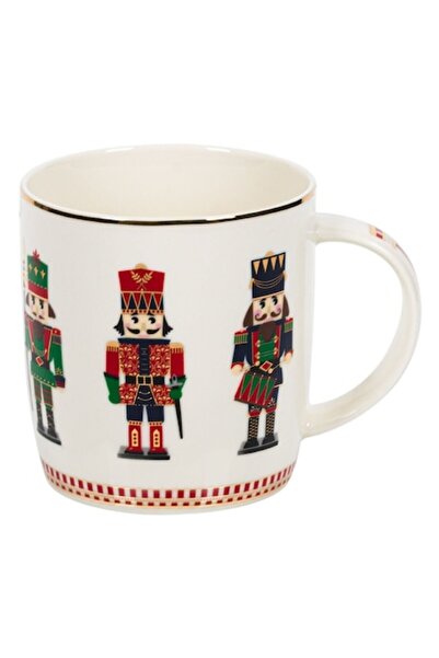 OEM Cană de Crăciun din porțelan cu design auriu, 325 ml