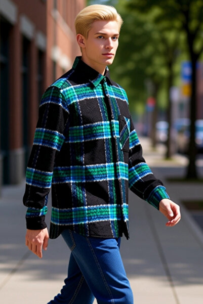 PayBuy Unisex Oversized Fit Winter Plaid Flannel Shirt Jacket a Touch of Comfort in Urban Life