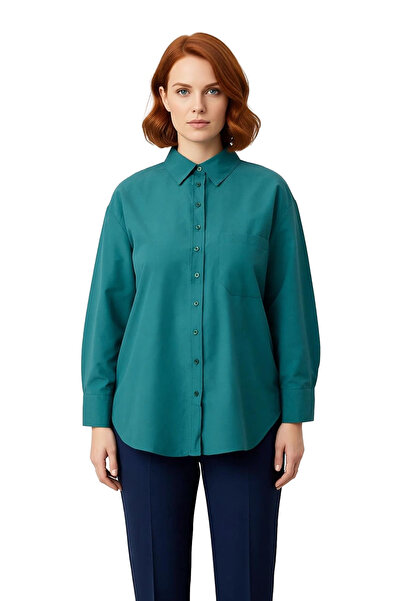 PayBuy Women's Long Sleeve Relaxed Fit Woven Shirt a Piece Offering Everyday Elegance and Comfortable Wear