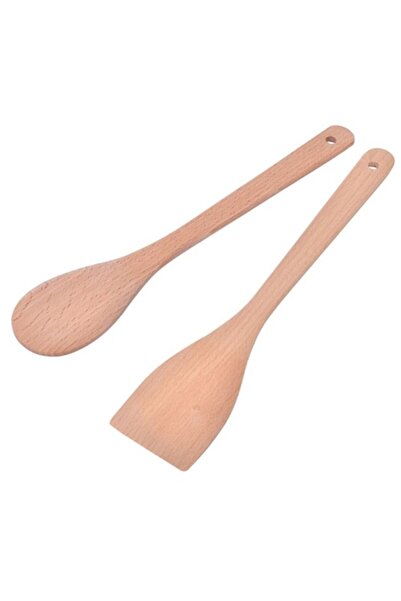 OEM Set lingură și spatulă, lemn, 30 cm