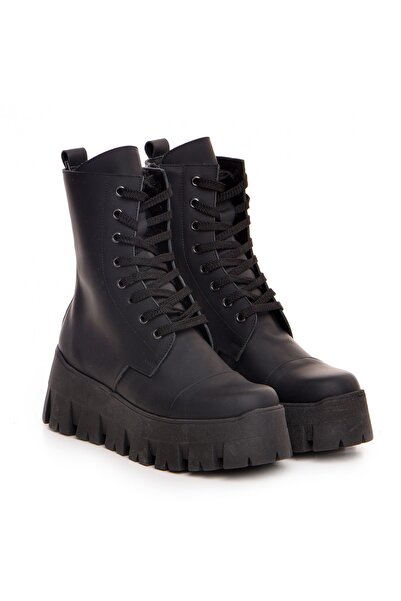 Vanilla Days Matte Black Leather Desire Boots