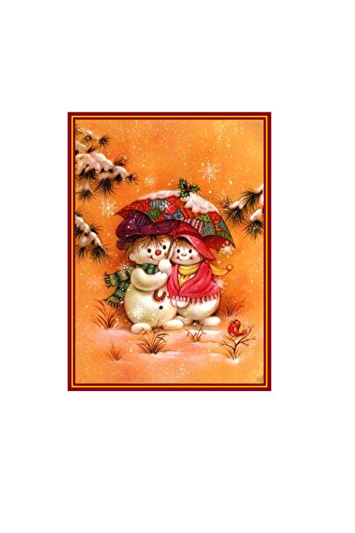 MATTELOT TOYS Set of Painting with Wooden Frame and Accessories, 5D Stone Gobelin, Joy Under the Umbrella, 20 x 30 cm