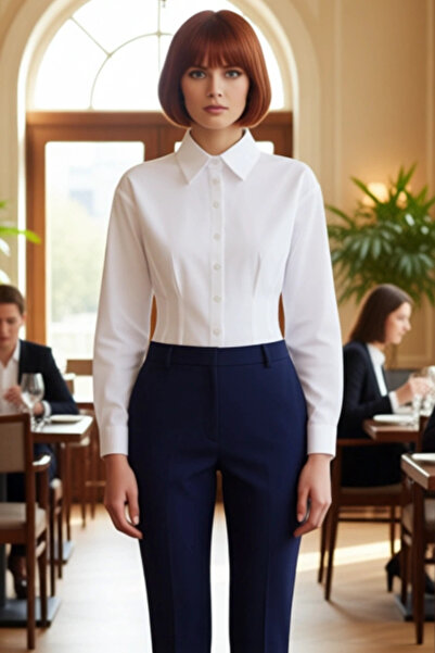 PayBuy Women's Woven Shirt Fitted at the Waist Cut for Office Special Occasions Offers a Modern Look Quality