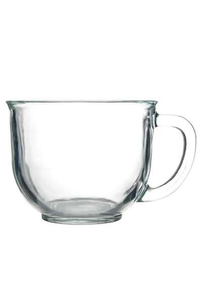 OEM Pahar transparent din sticlă cu mâner 480 ml, diametru 11 cm x înălțime 9 cm