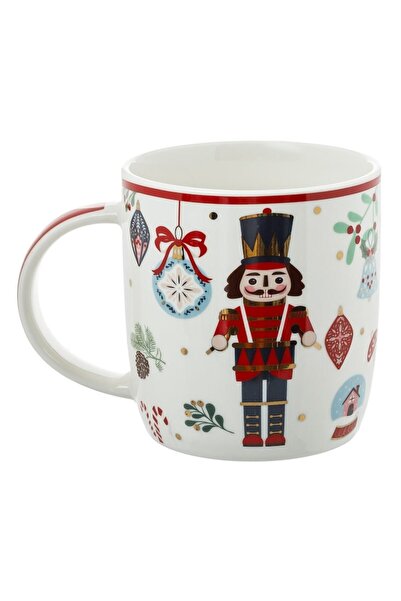 OEM New Bone Christmas Mug with Nutcracker, White, 360ml