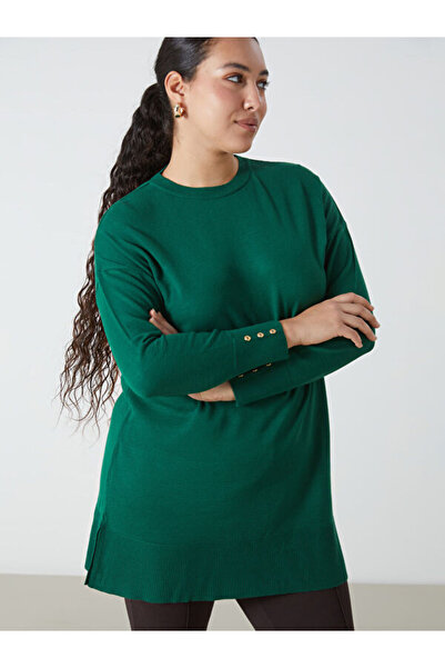 LC Waikiki Crew Neck Plain Long Sleeve Women's Knitwear Tunic