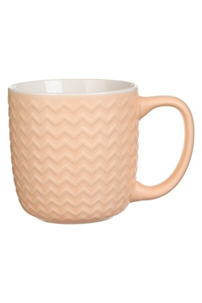 OEM Mug 9.3x9 cm, pink base with wave relief